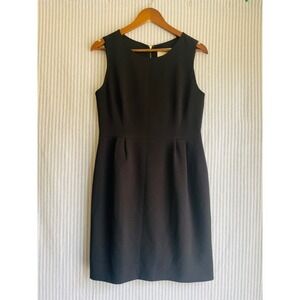 Kate Spade New York Sleeveless Little Black Dress‎ Gold Zipper Women's Size 6